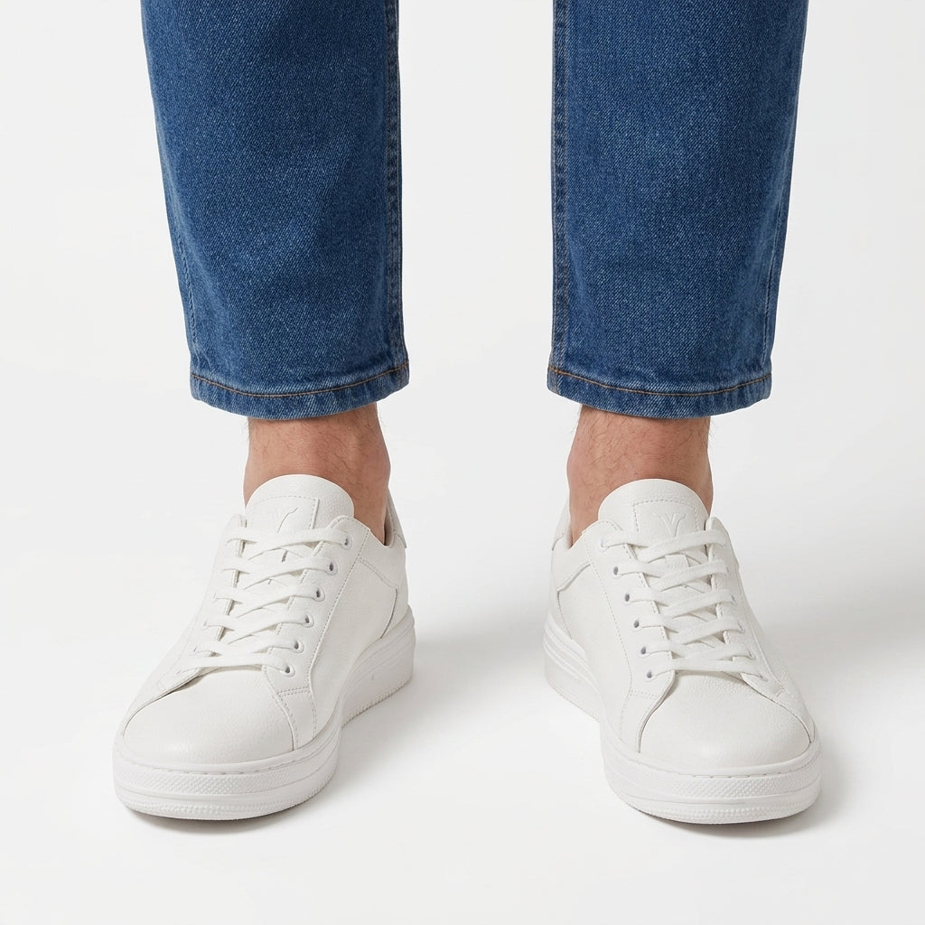 Baskets décontractées à lacets texturées pour hommes