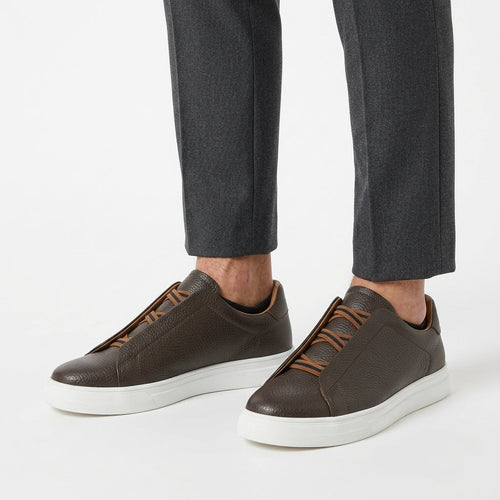 Baskets en cuir à silhouette épurée