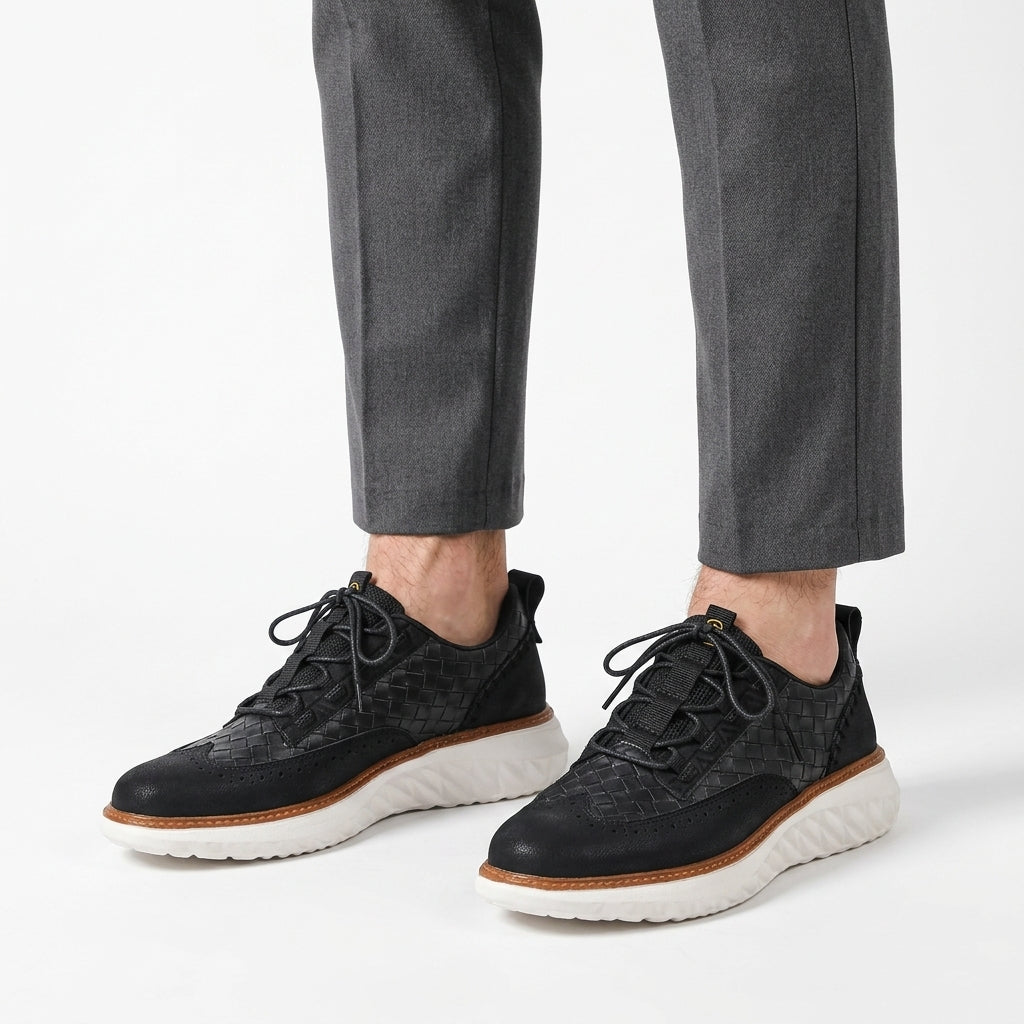 Baskets en cuir véritable à silhouette épurée