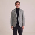 Blazer ajusté à boutonnage simple pour hommes