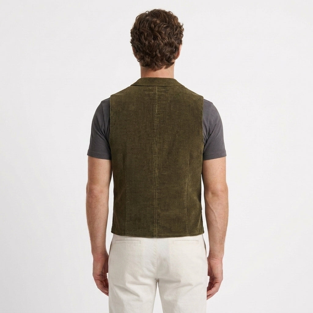 Blazer en velours côtelé à grosses côtes pour hommes