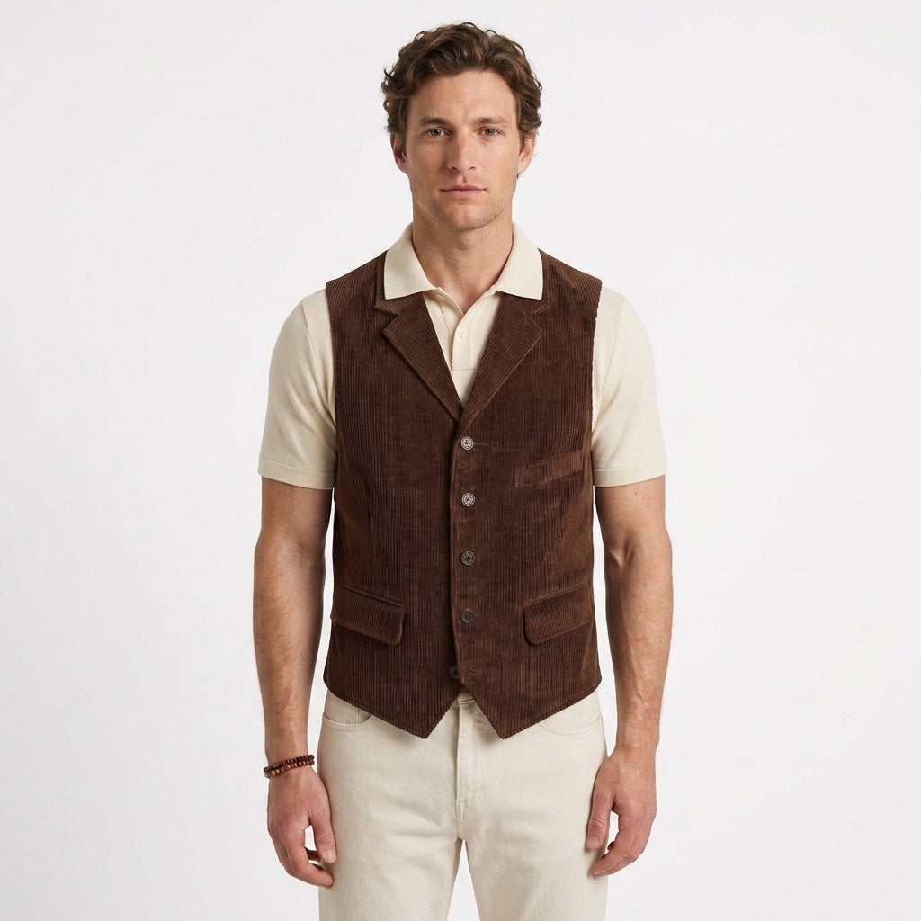 Blazer en velours côtelé à grosses côtes pour hommes