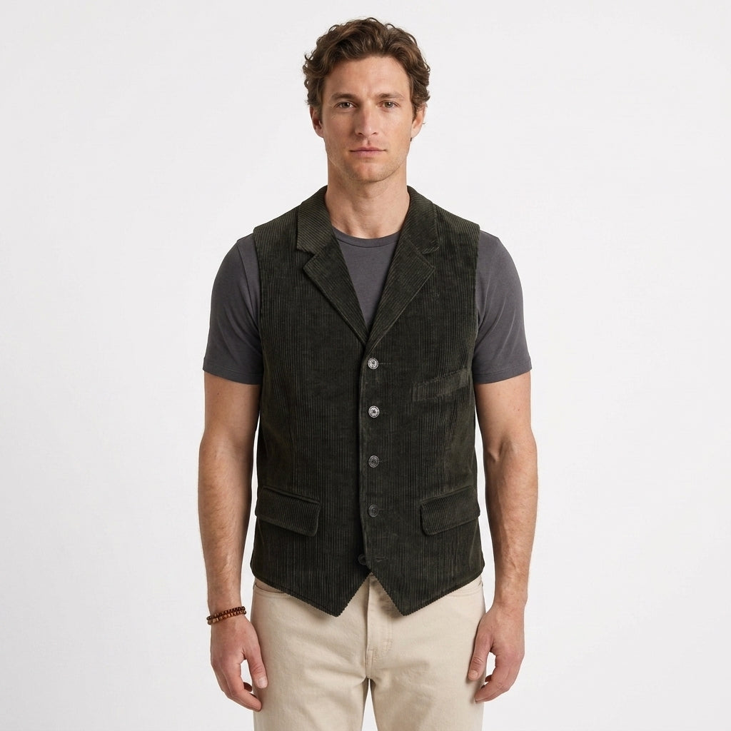 Blazer en velours côtelé à grosses côtes pour hommes