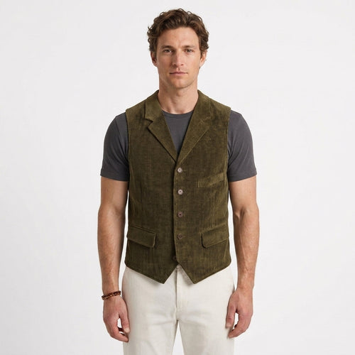 Blazer en velours côtelé à grosses côtes pour hommes
