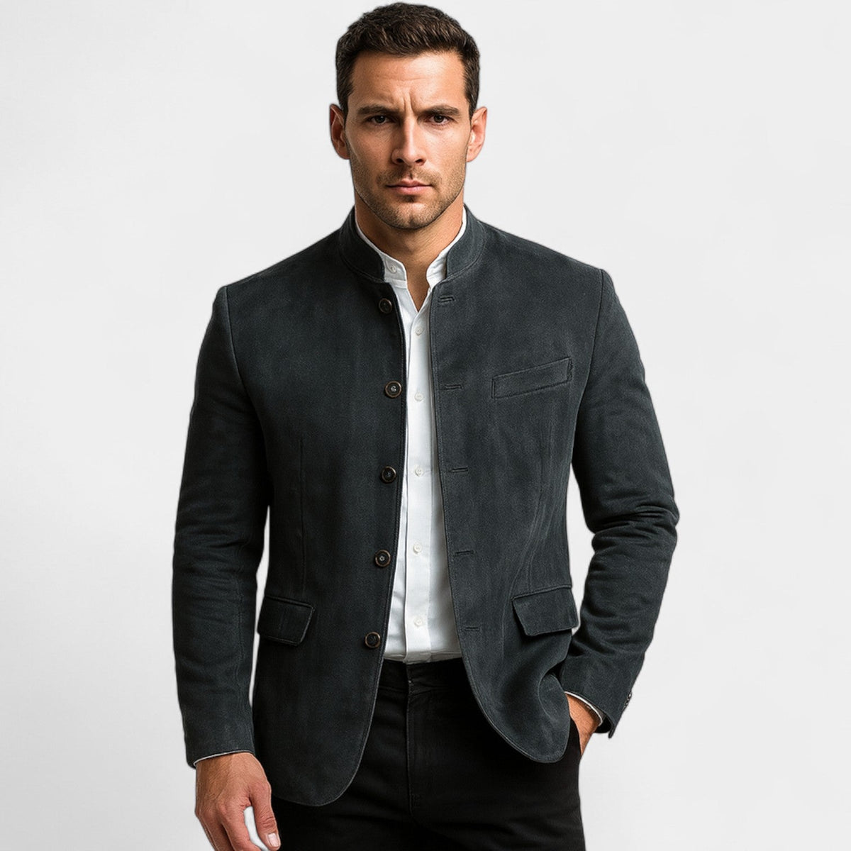 Blazer homme effet daim