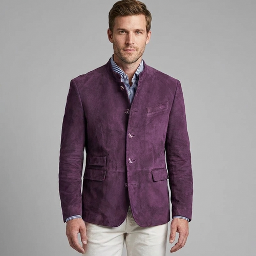 Blazer homme effet daim