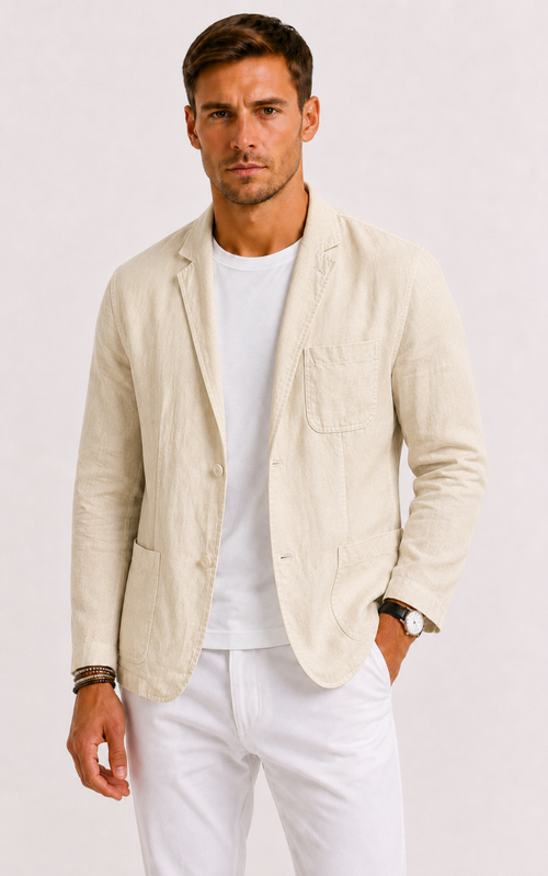 Blazer lin hommes