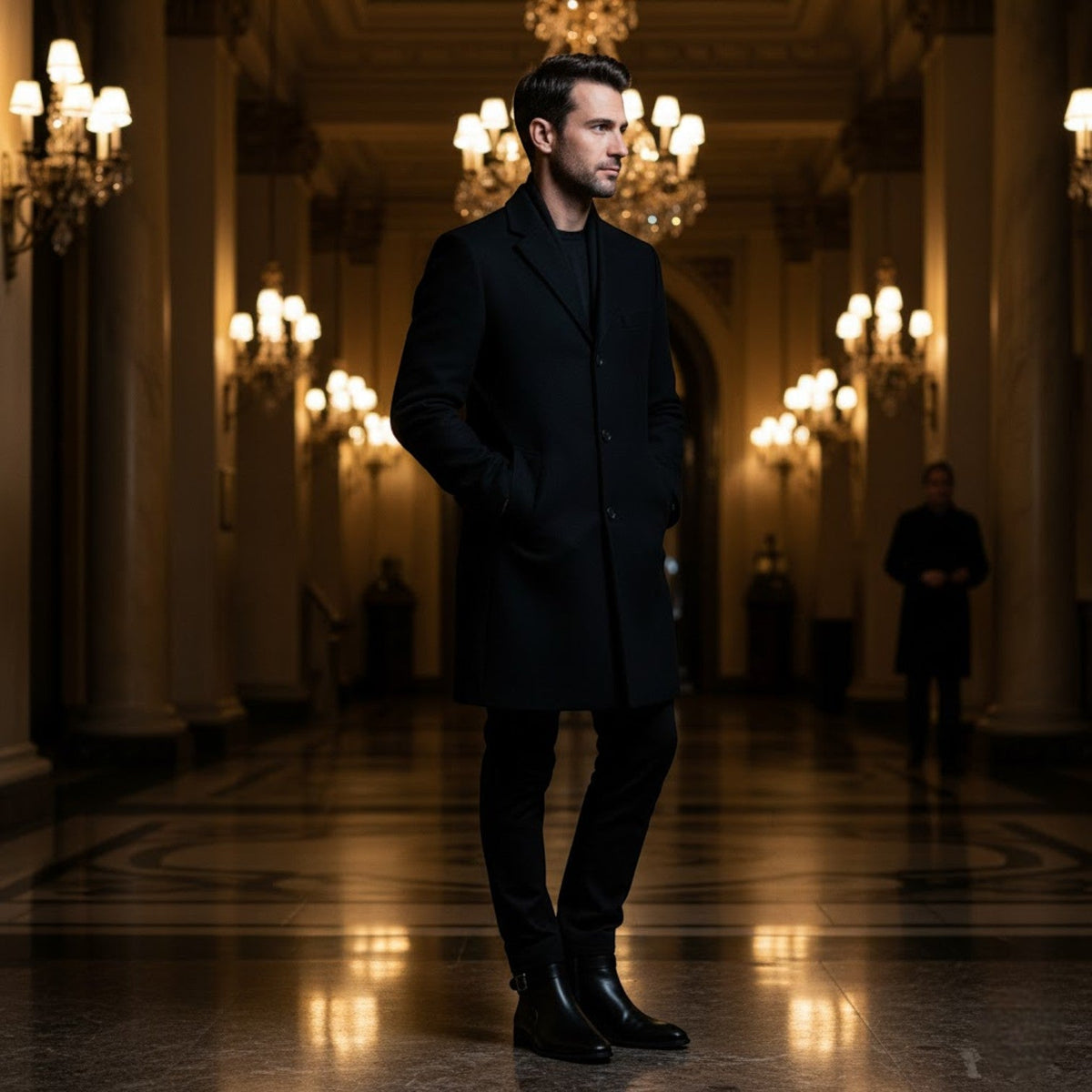 Bottes homme hautes cuir synthétique