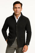 Cardigan en laine tricoté pour homme