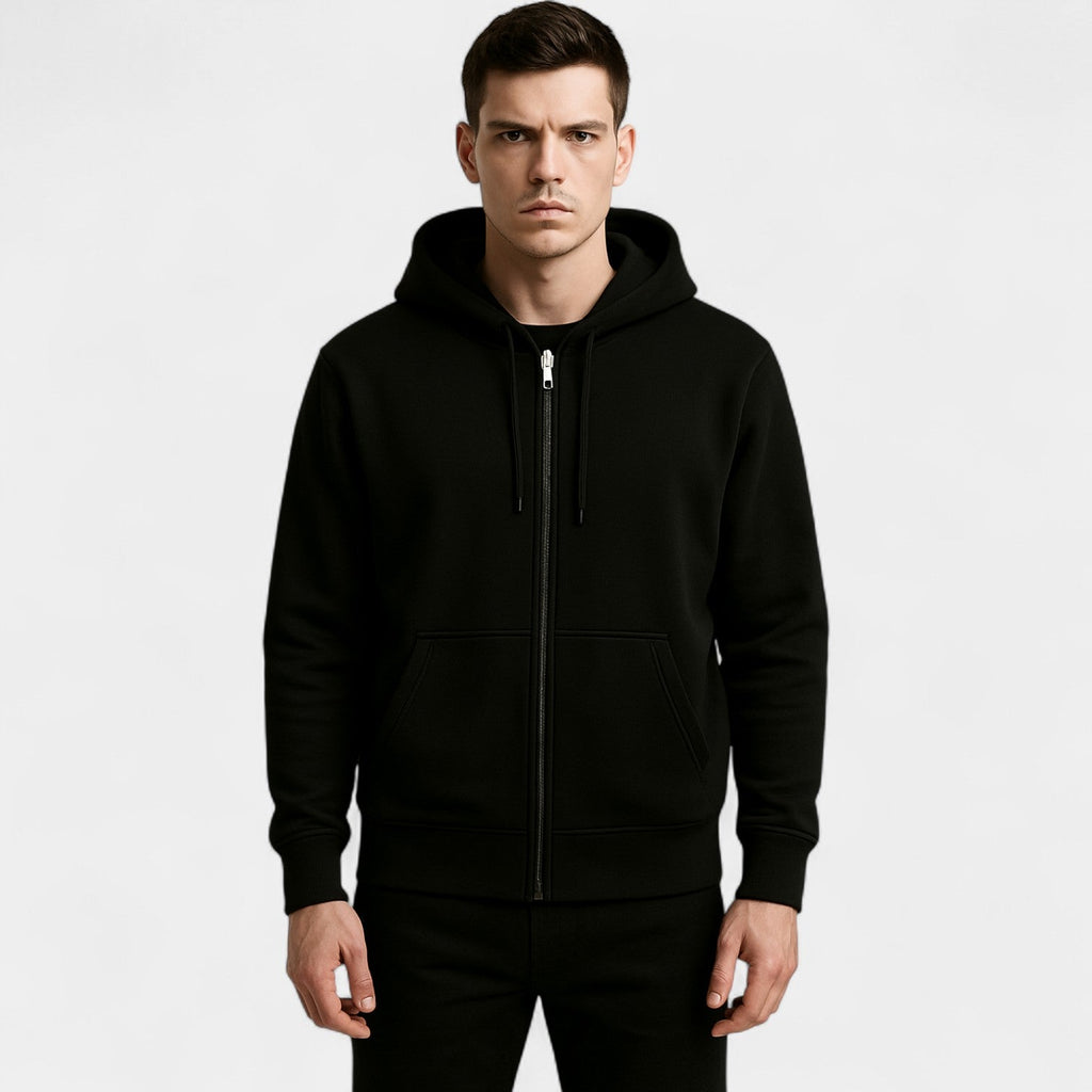 Cardigan homme à capuche zippé