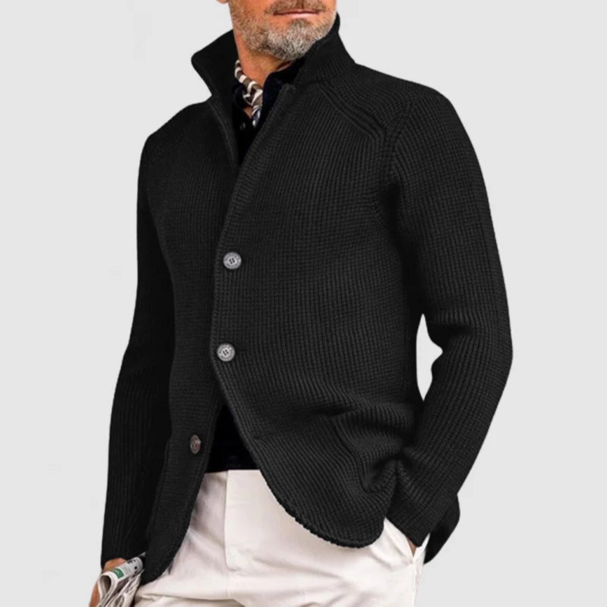 Cardigan tricot ajusté pour homme
