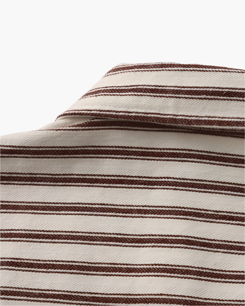 Chemise rayée avec manches longues pour hommes
