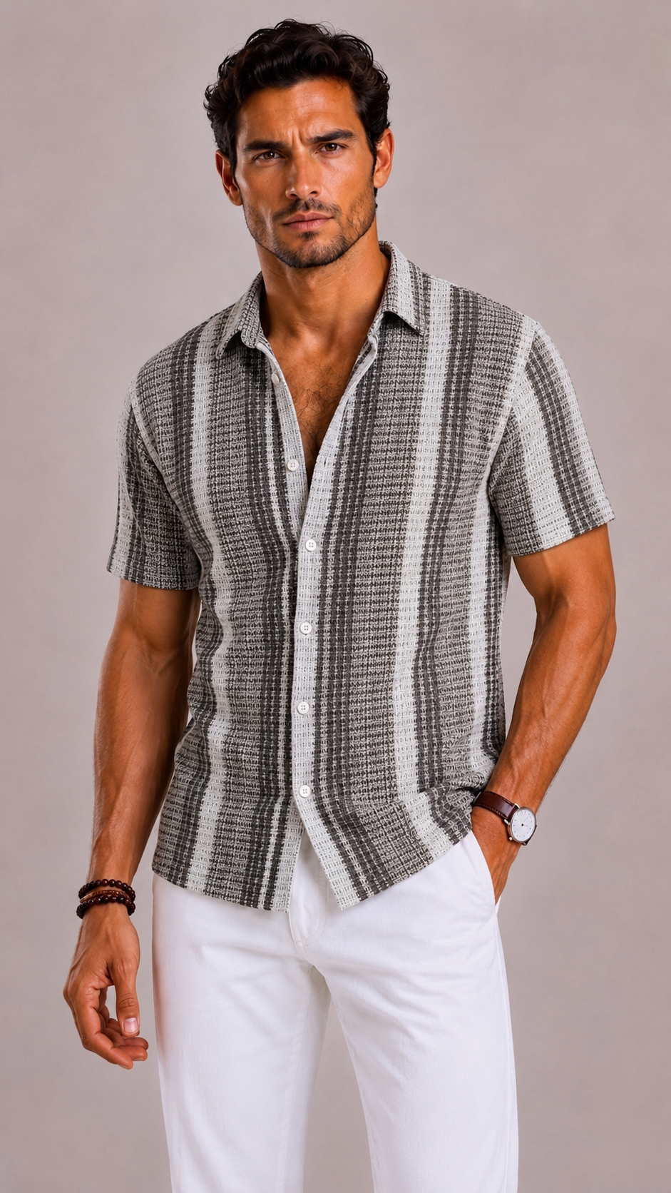 Chemise rayée pour hommes