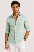 Chemise slim rayée hommes