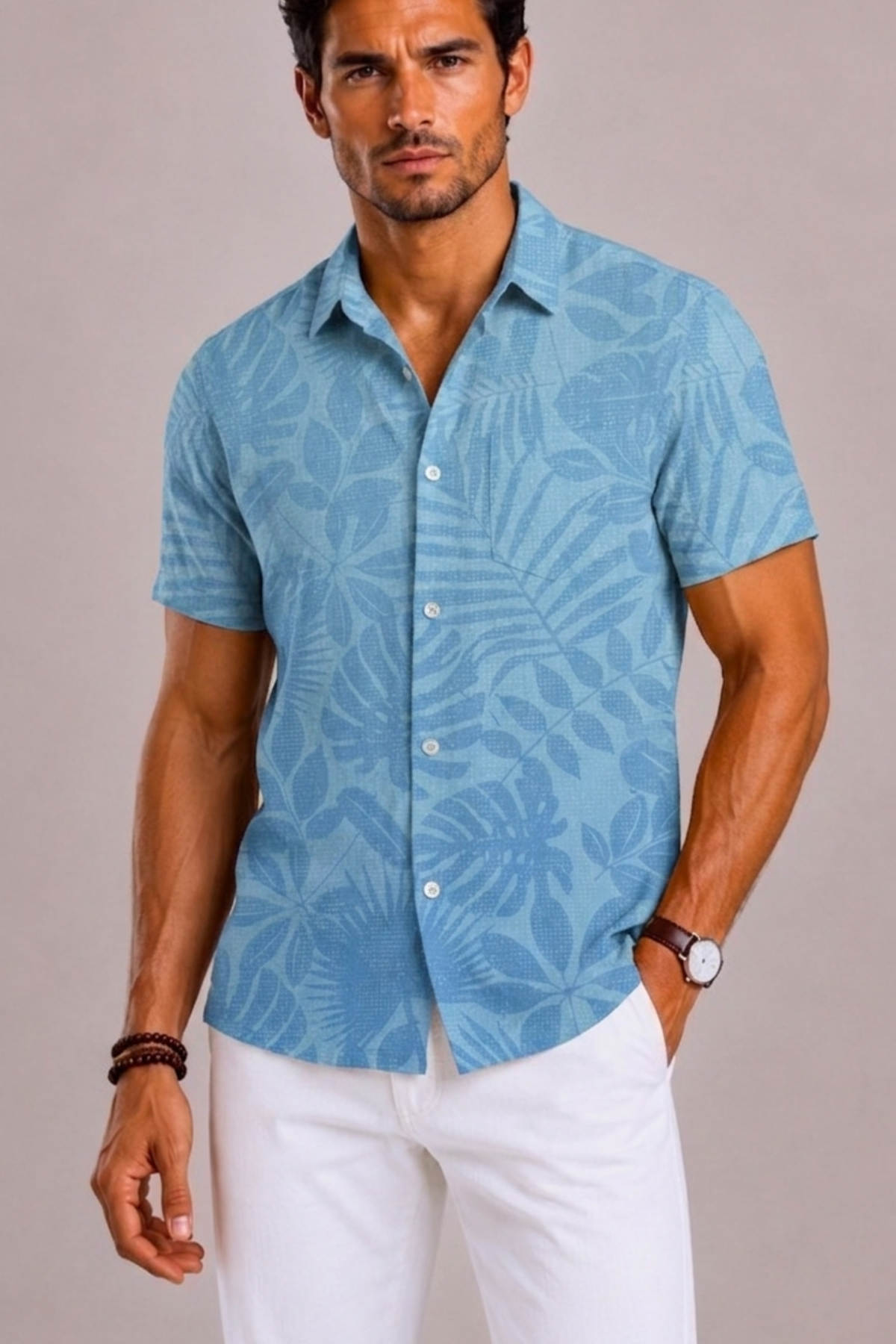 Chemise tropicale pour hommes