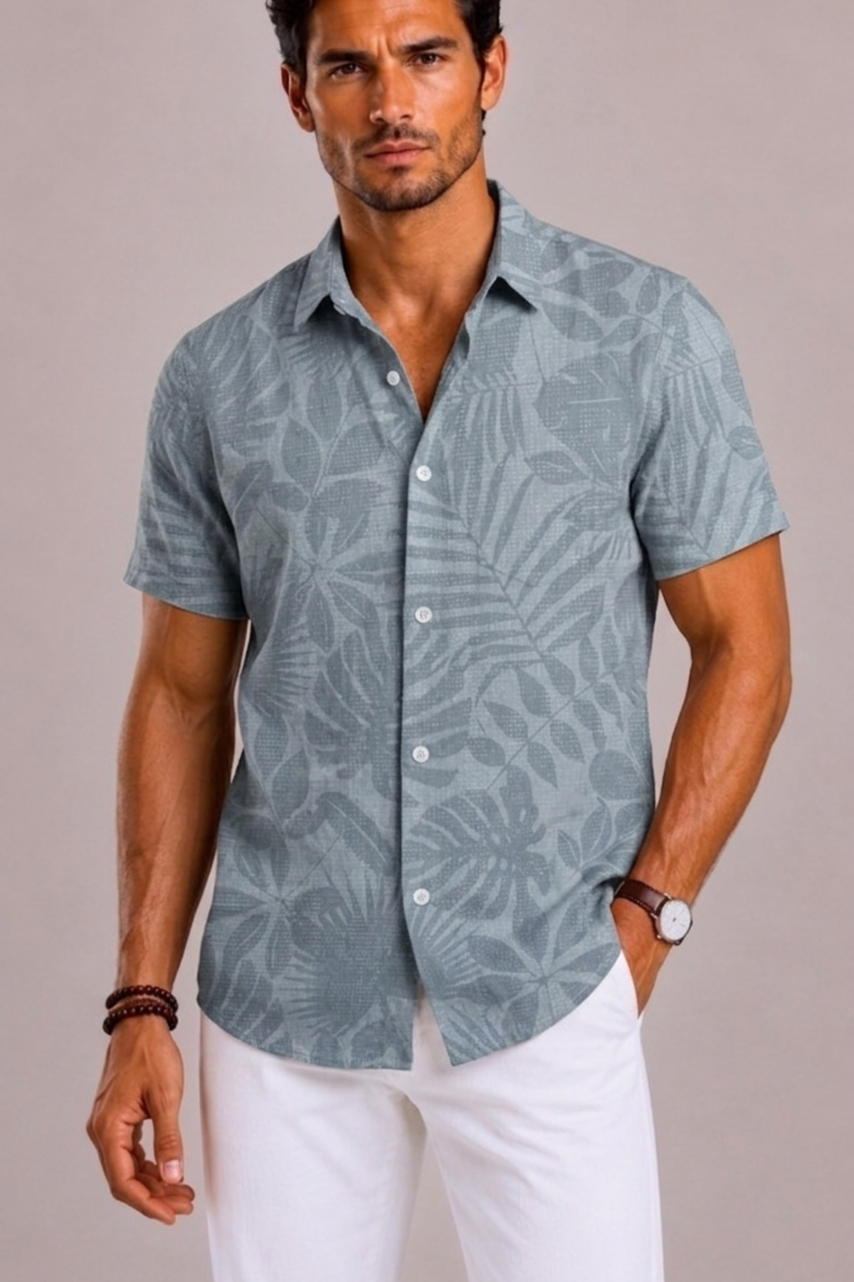 Chemise tropicale pour hommes