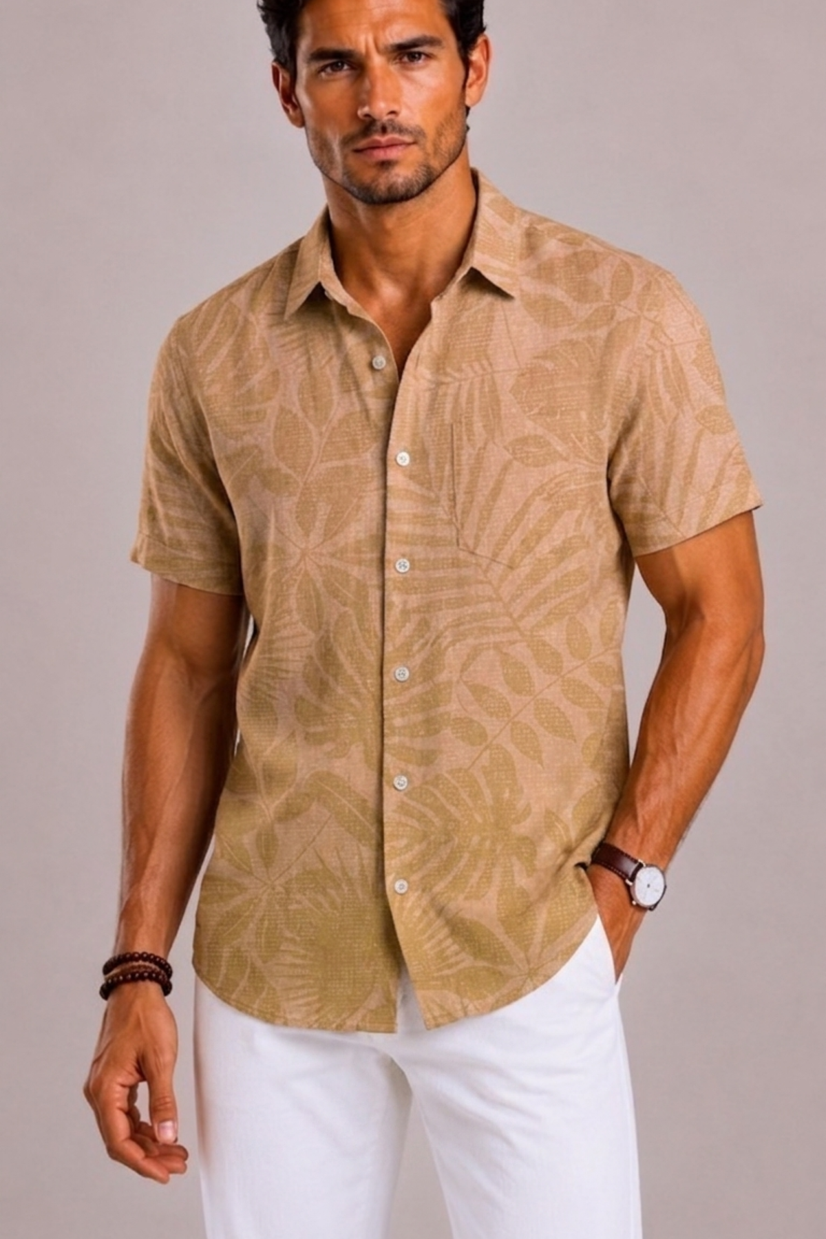Chemise tropicale pour hommes