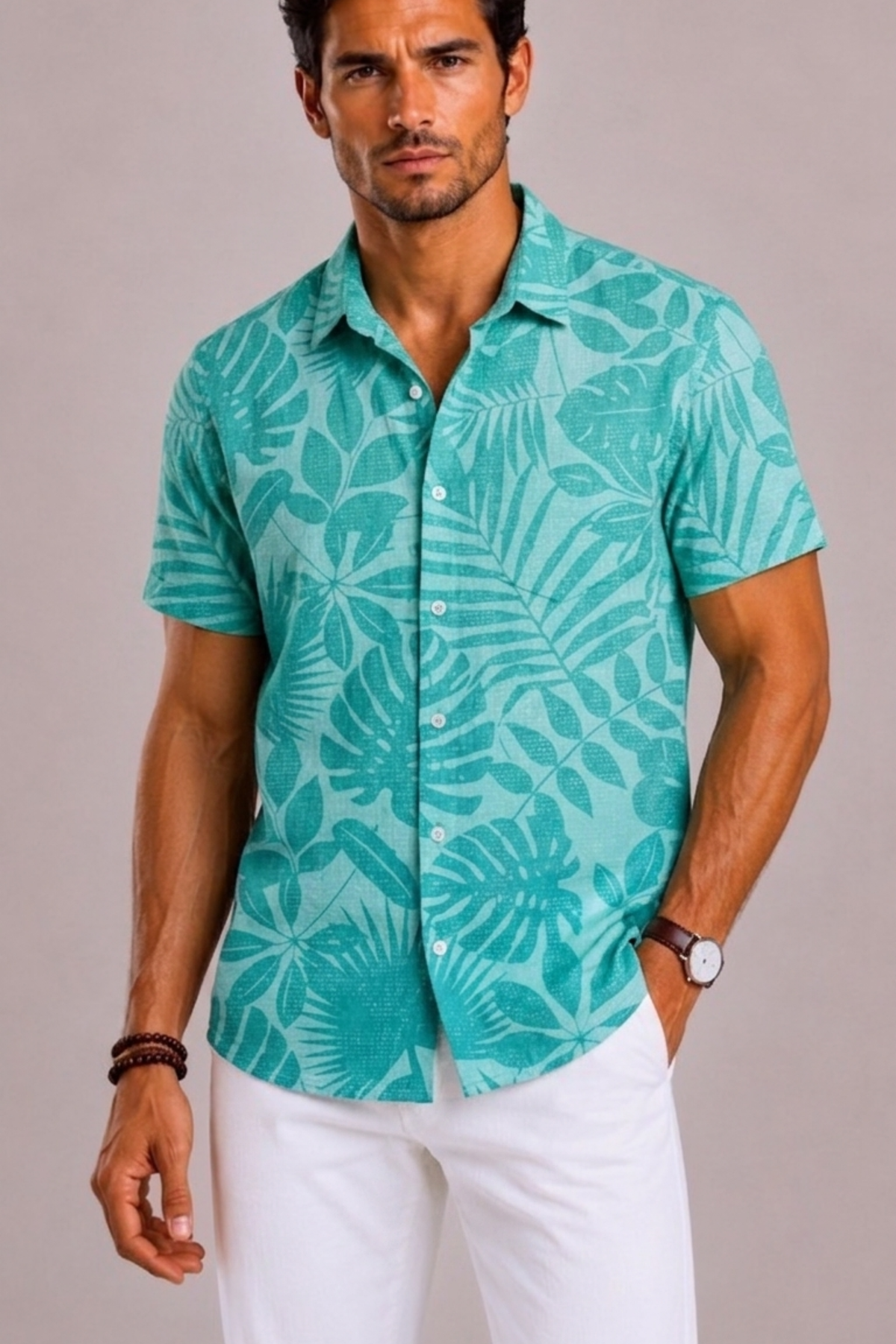 Chemise tropicale pour hommes
