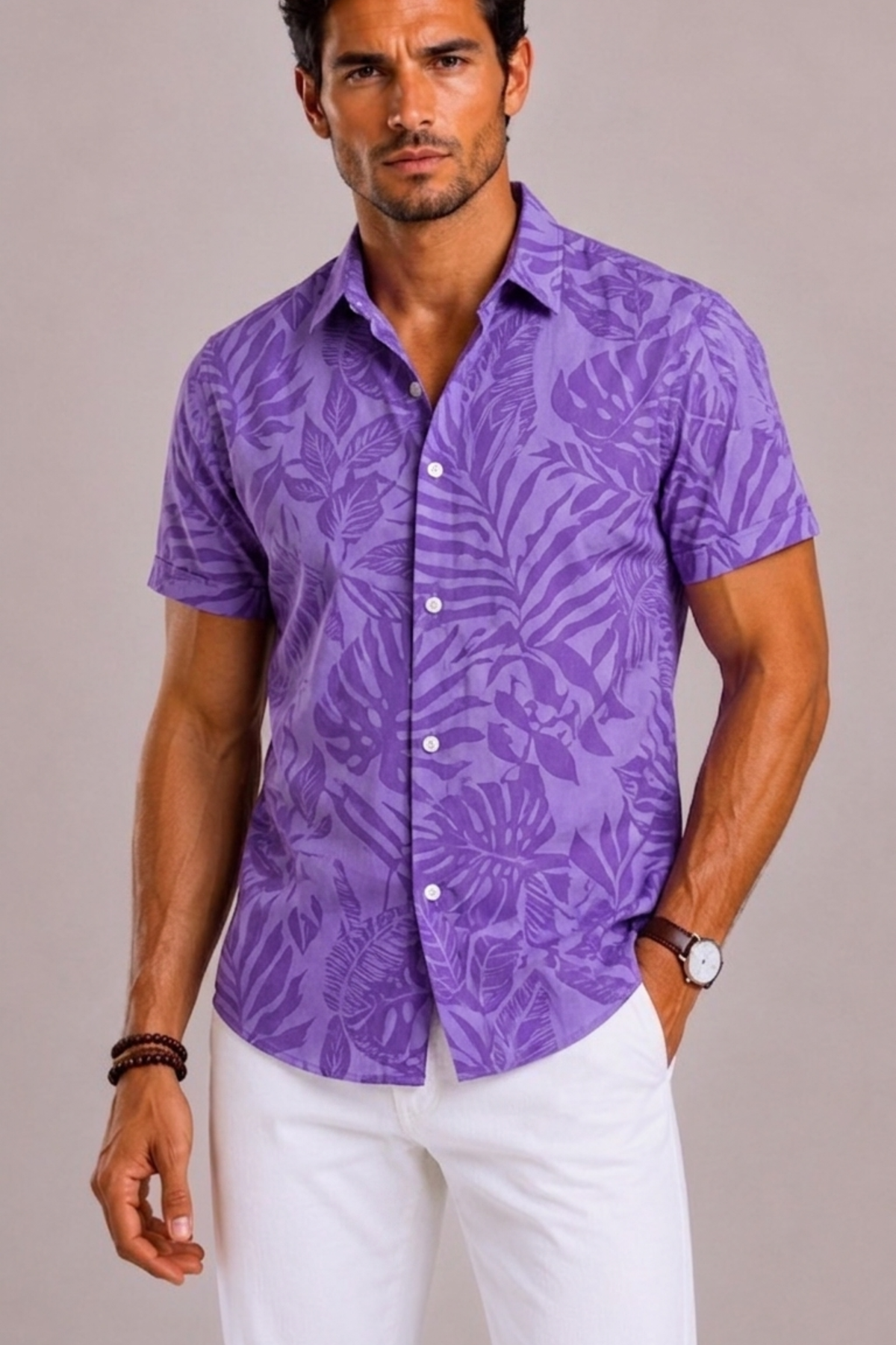 Chemise tropicale pour hommes