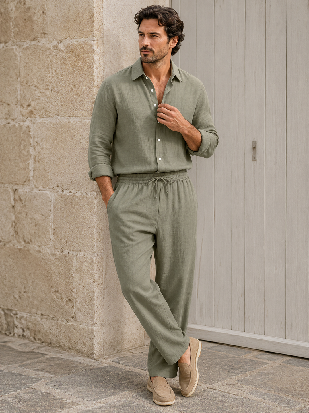 Costume lin pour homme