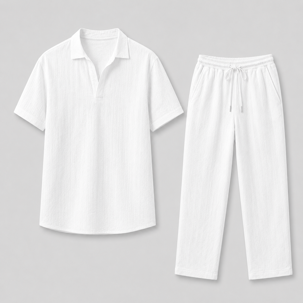 Ensemble lin blanc homme