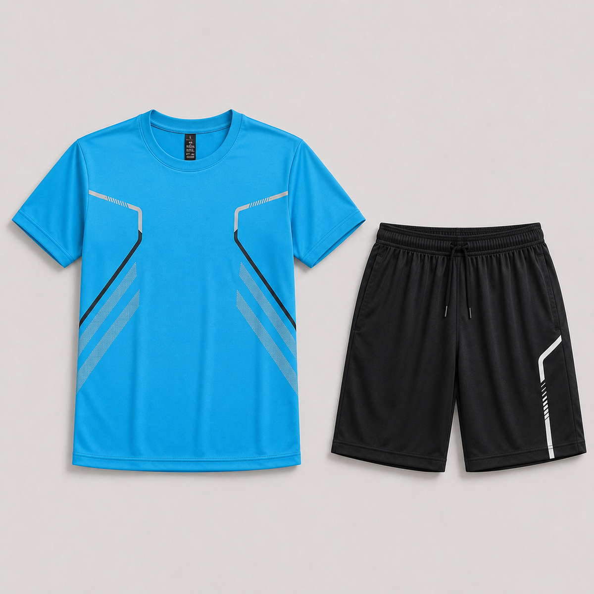 Ensemble sport t-shirt avec short pour hommes