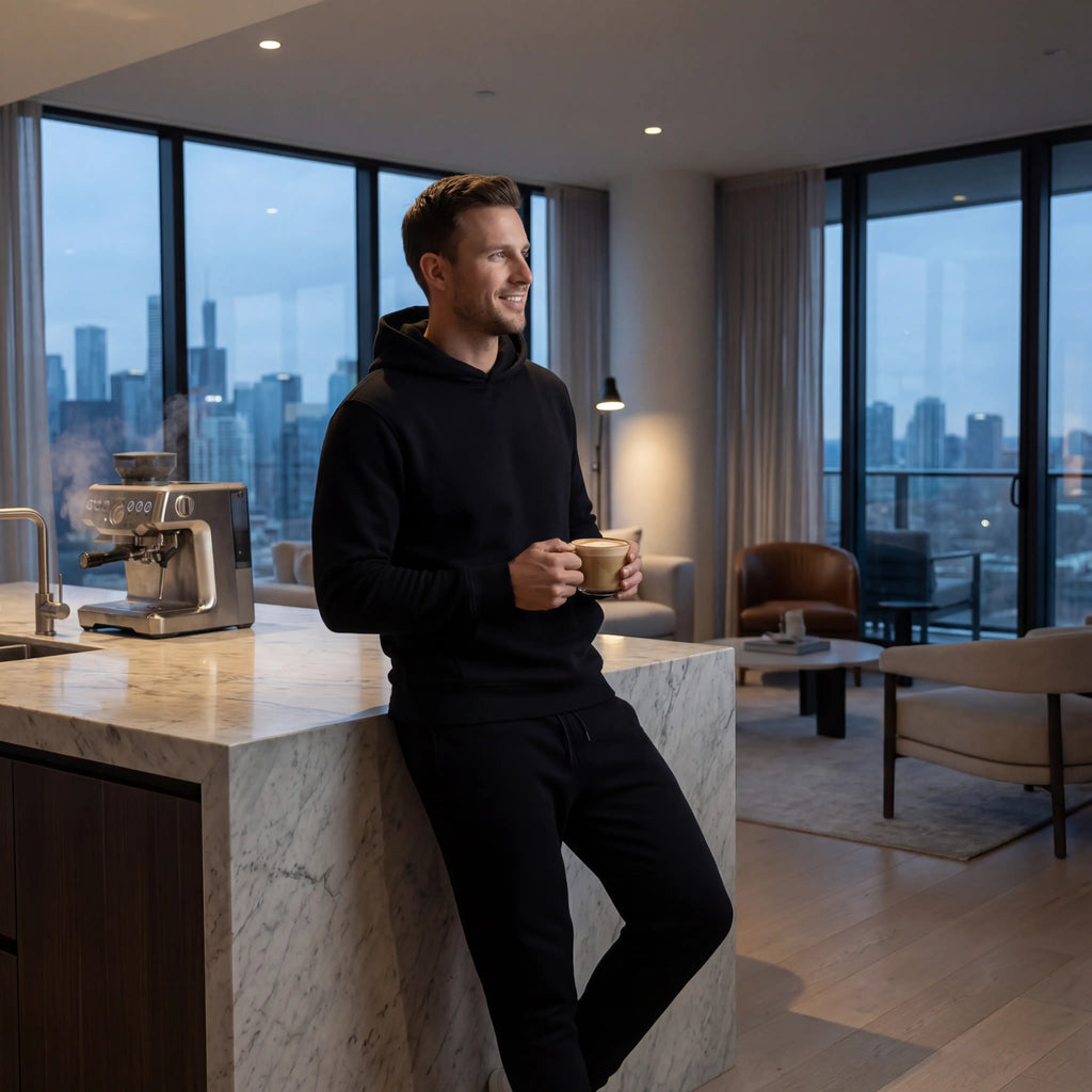 Ensemble survêtement homme sweat à capuche et pantalon
