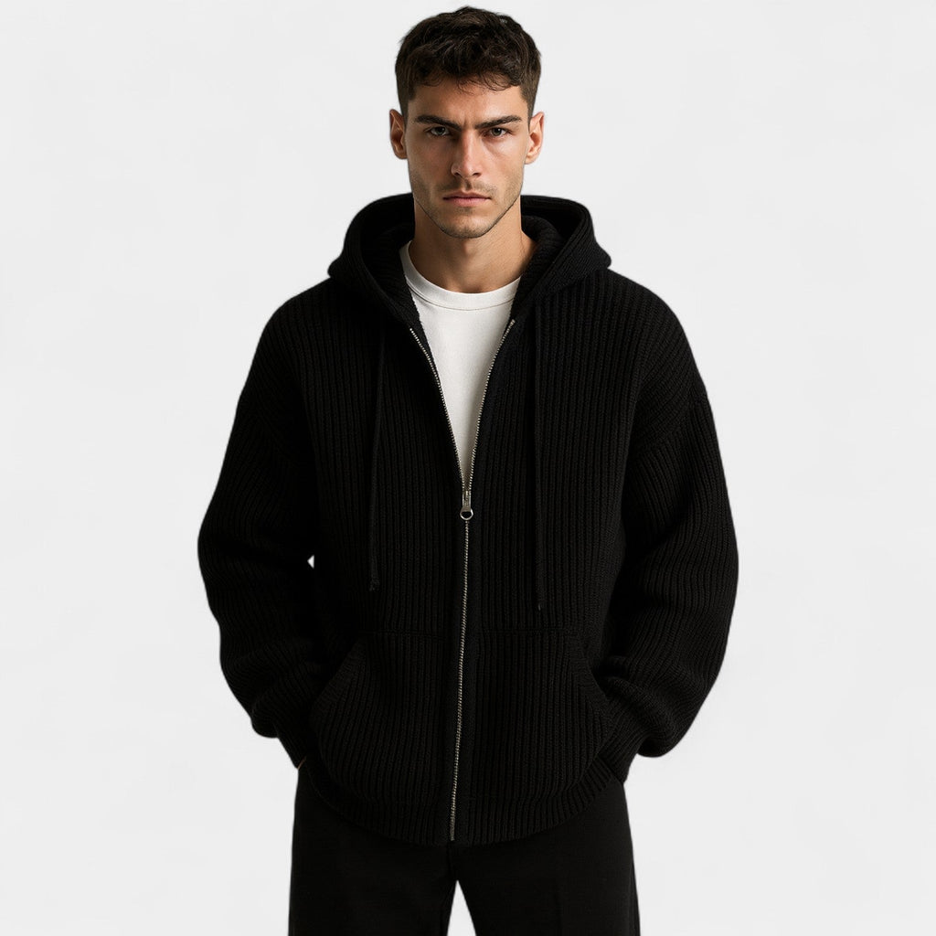 Gilet à capuche zippé homme