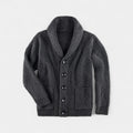 Gilet en maille boutonné homme col montant