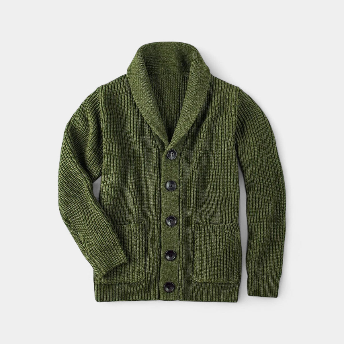 Gilet en maille boutonné homme col montant