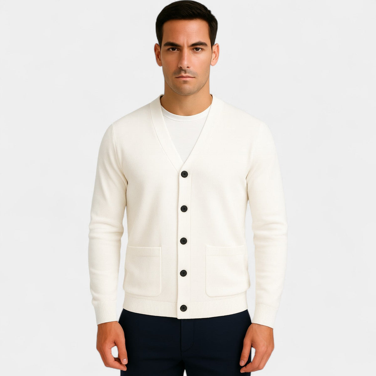 Gilet homme col v maille