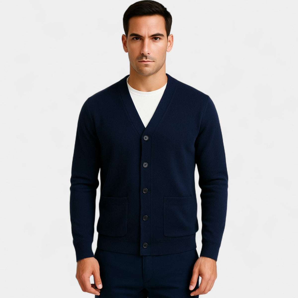 Gilet homme col v maille
