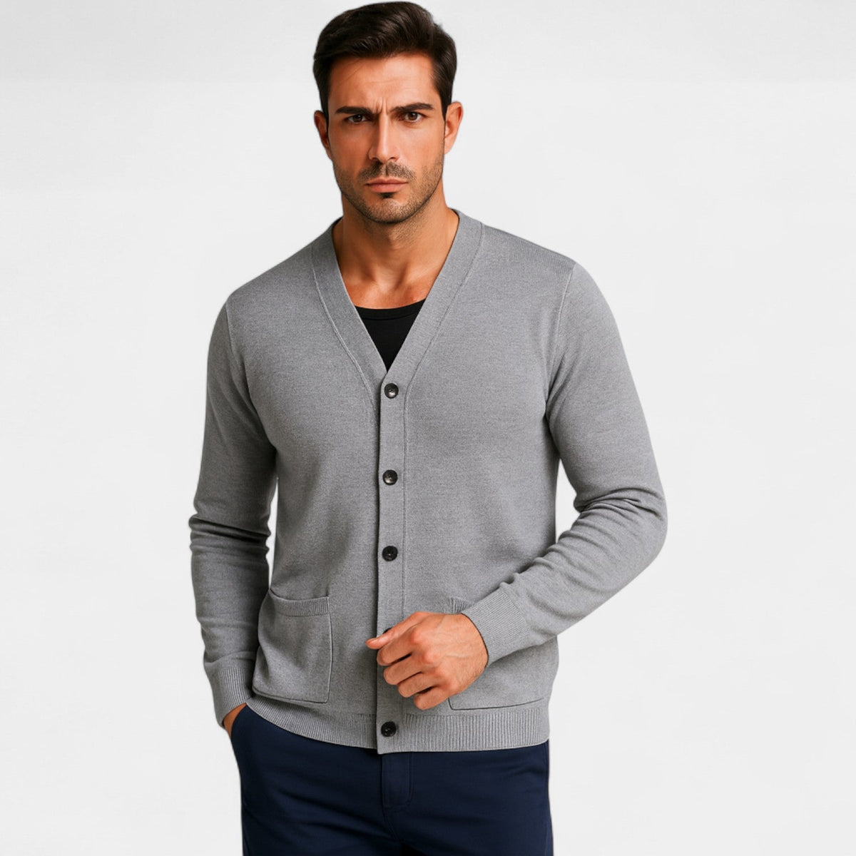 Gilet homme col v maille