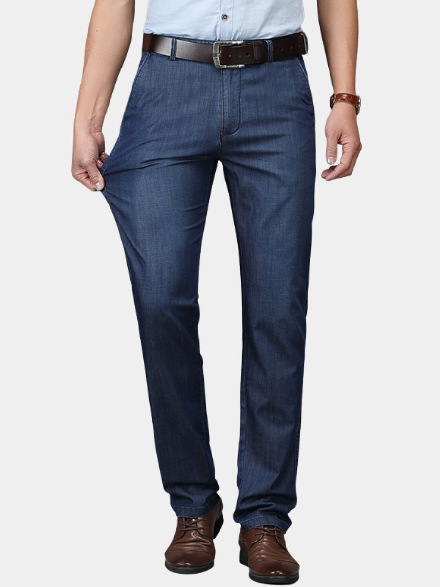 Jean en denim extensible coupe classique pour homme