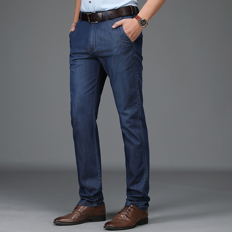 Jean en denim extensible coupe classique pour homme