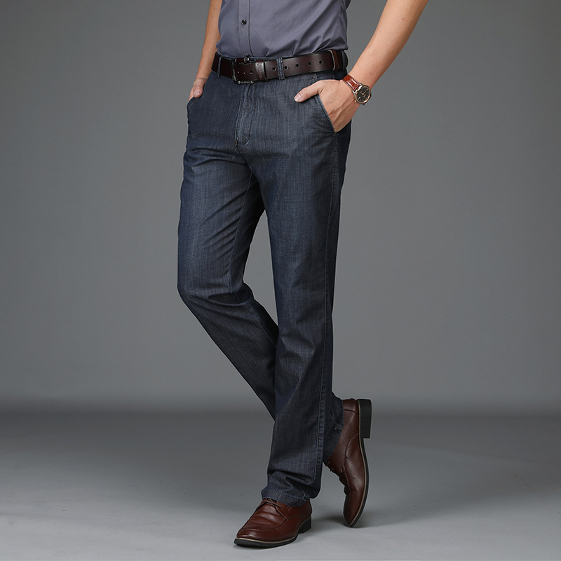 Jean en denim extensible coupe classique pour homme