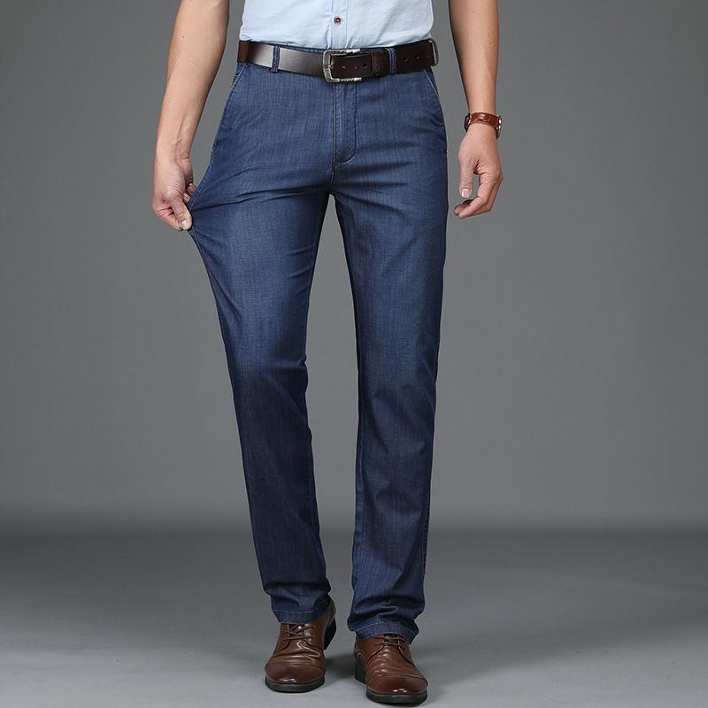 Jean en denim extensible coupe classique pour homme