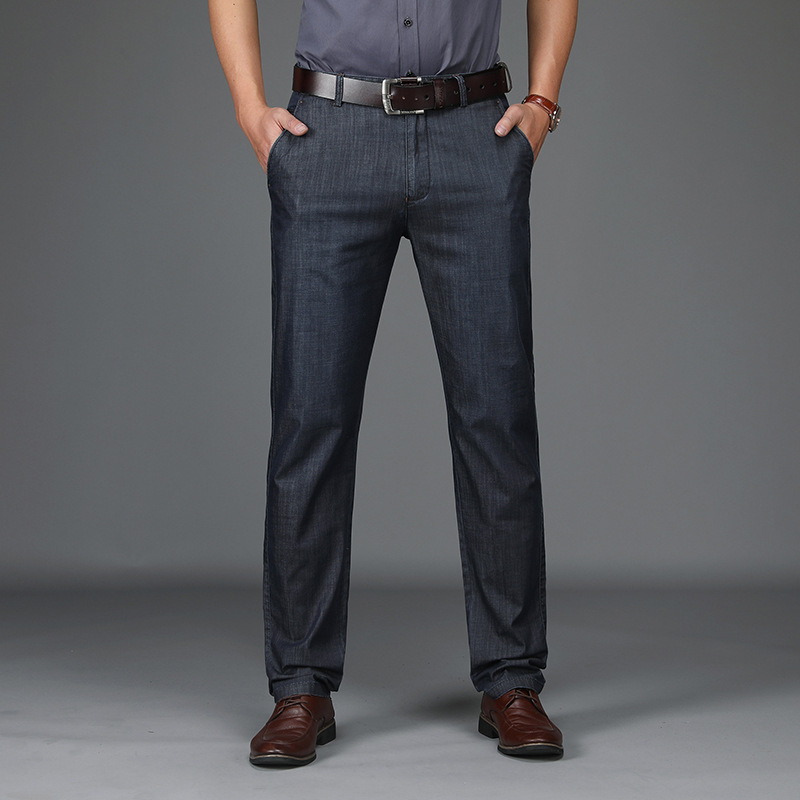 Jean en denim extensible coupe classique pour homme