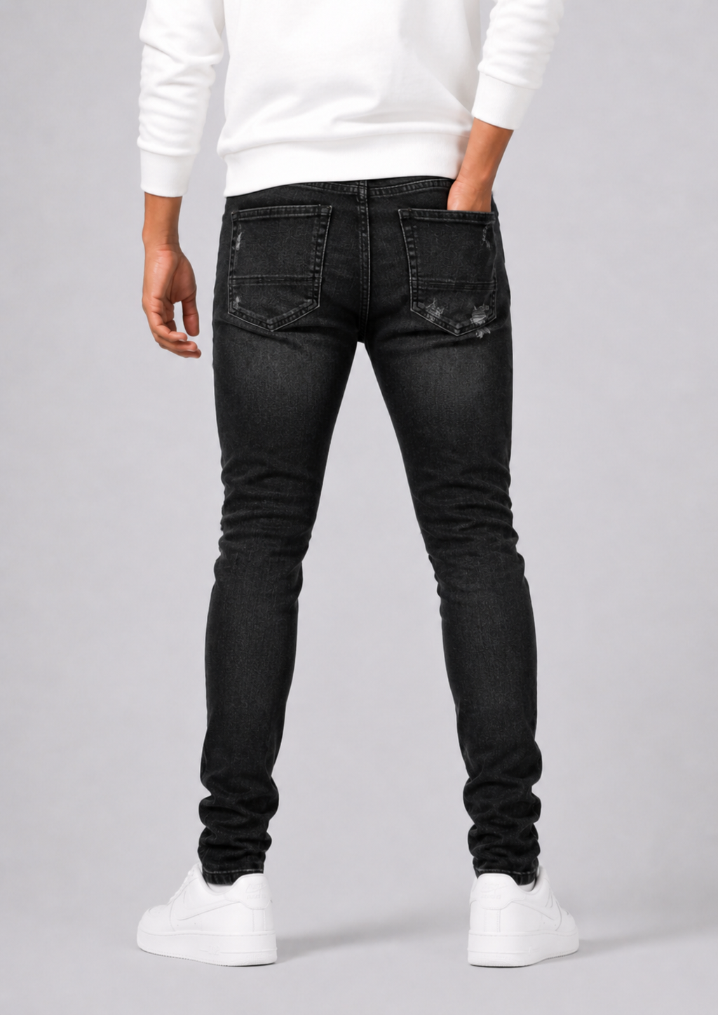 Jeans slim déchiré hommes