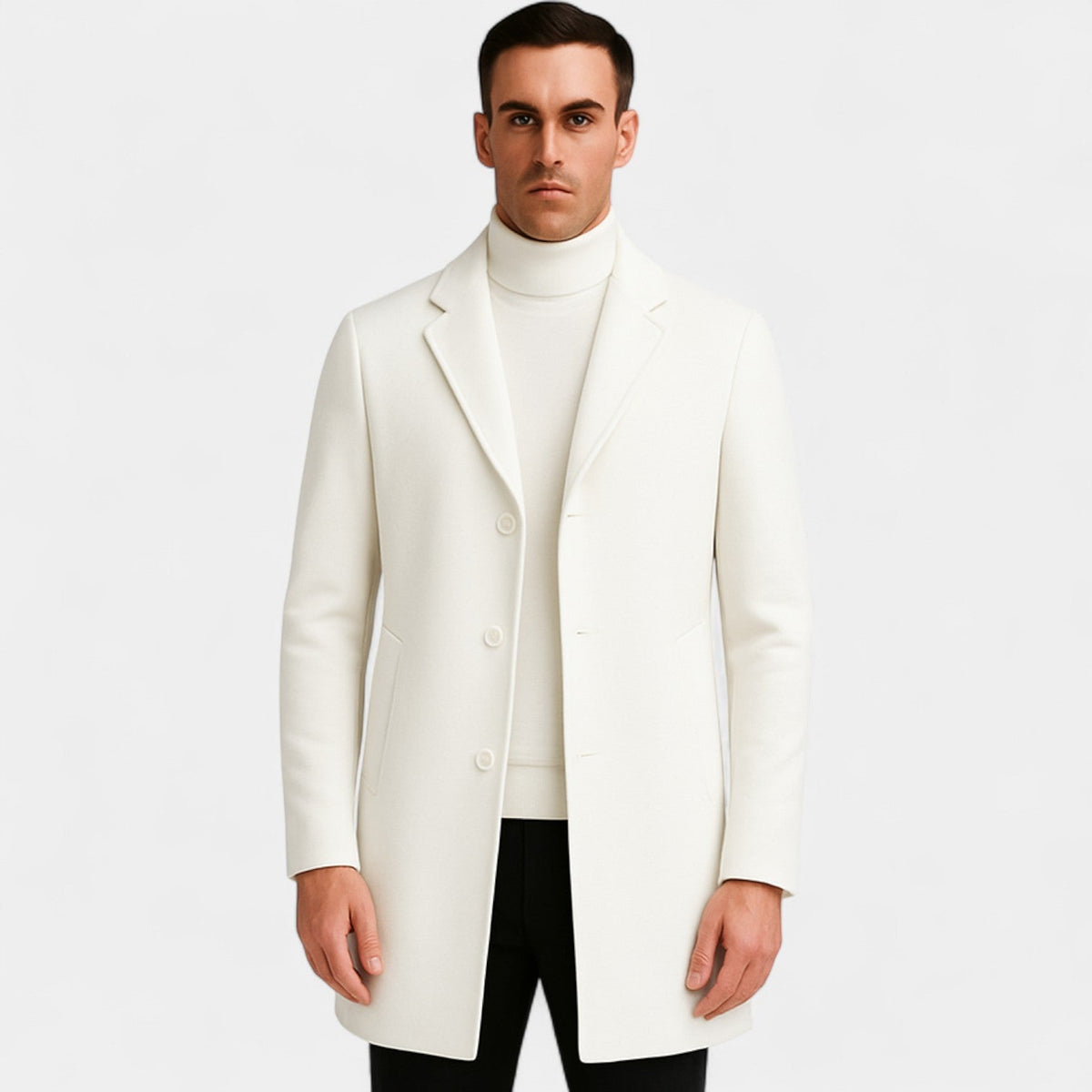 Manteau homme coton mi-long