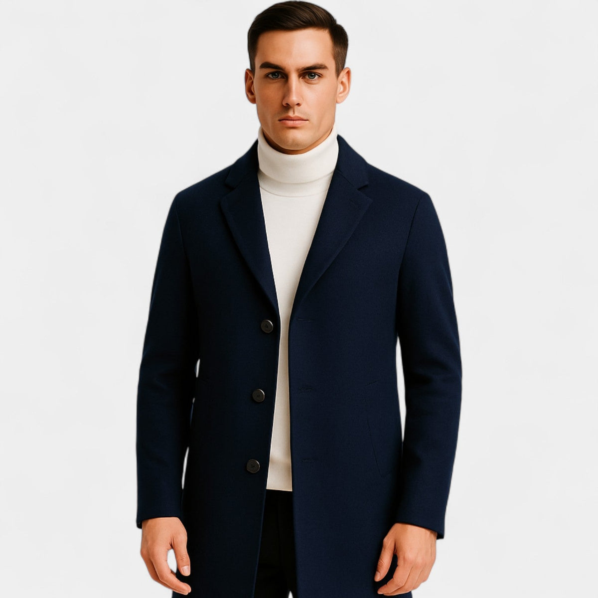 Manteau homme coton mi-long