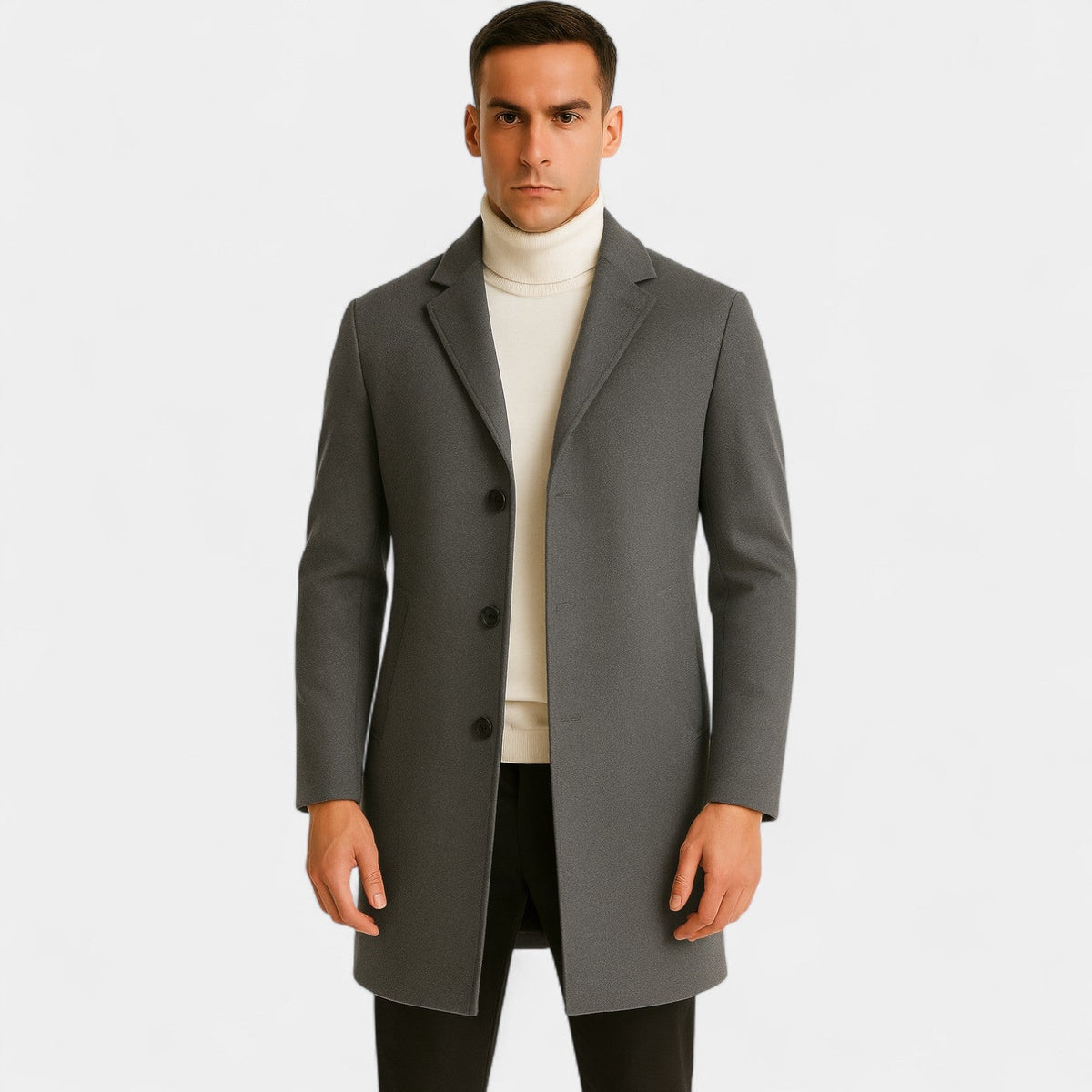 Manteau homme coton mi-long