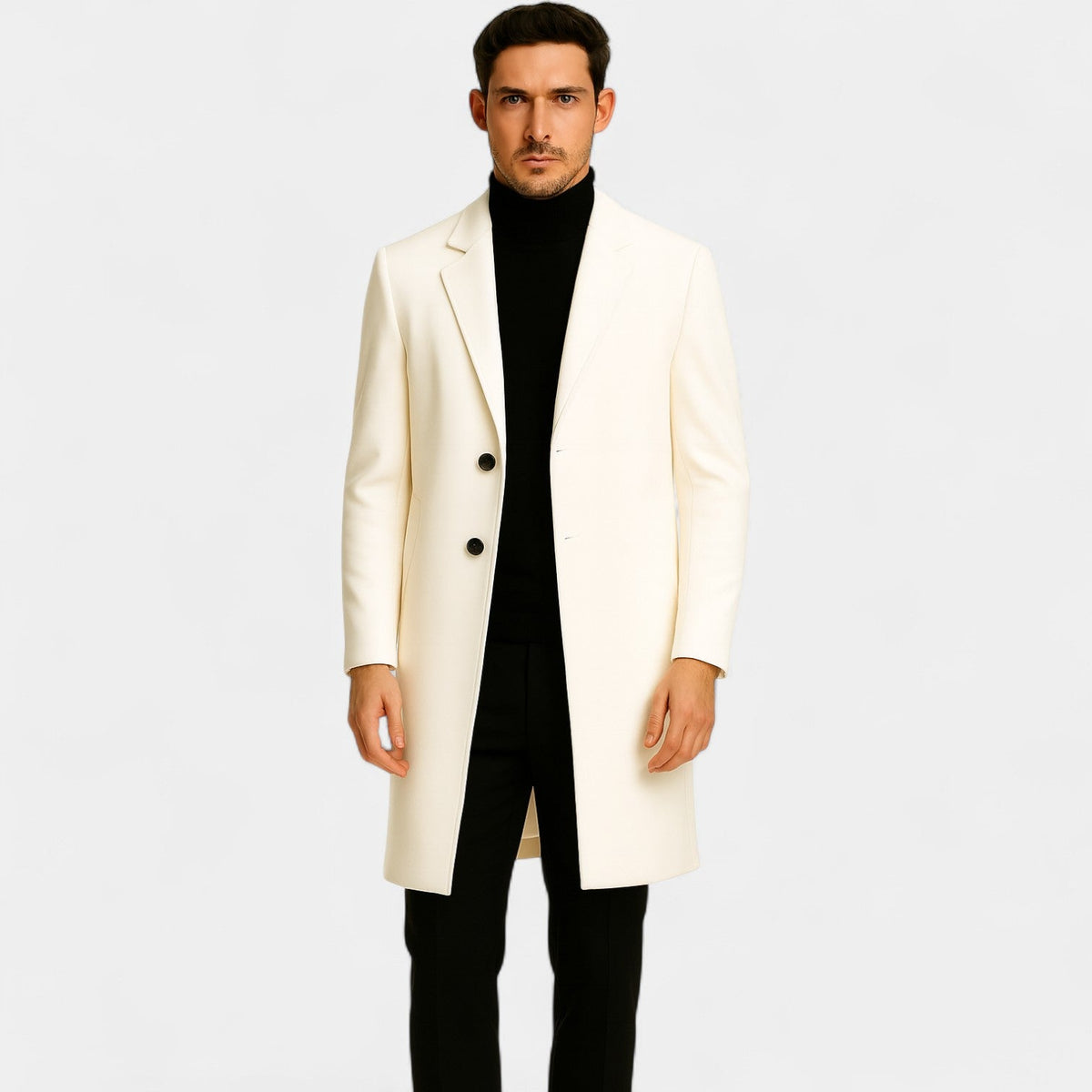 Manteau homme coton mi-long