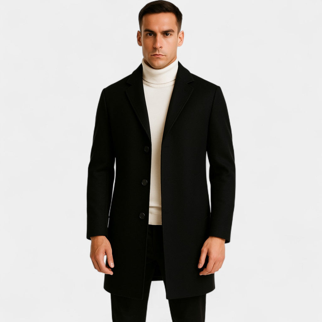 Manteau homme coton mi-long