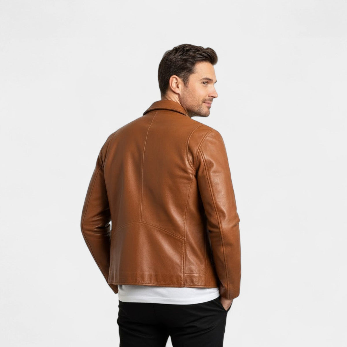 Manteau homme cuir pu