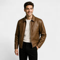 Manteau homme cuir pu