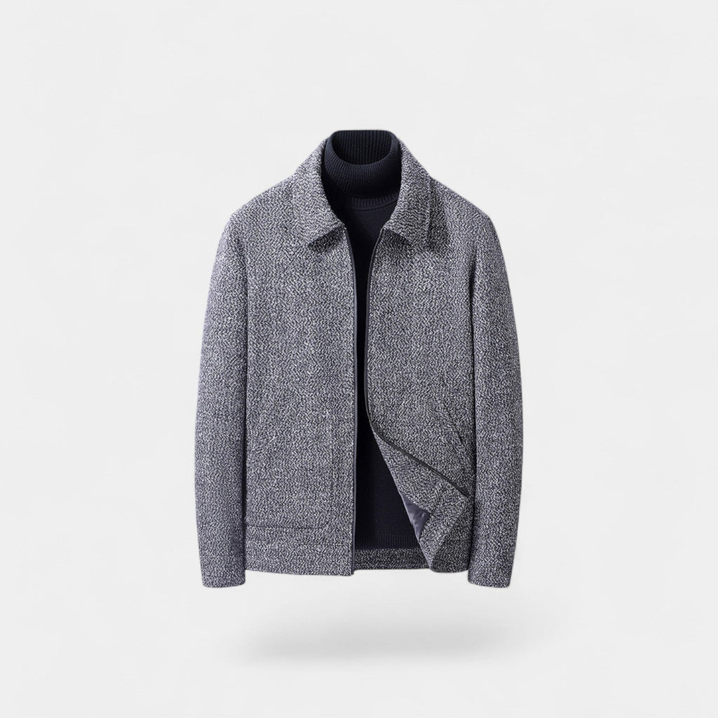 Manteau homme laine col montant