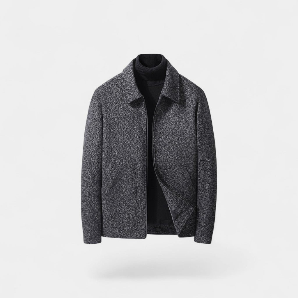 Manteau homme laine col montant
