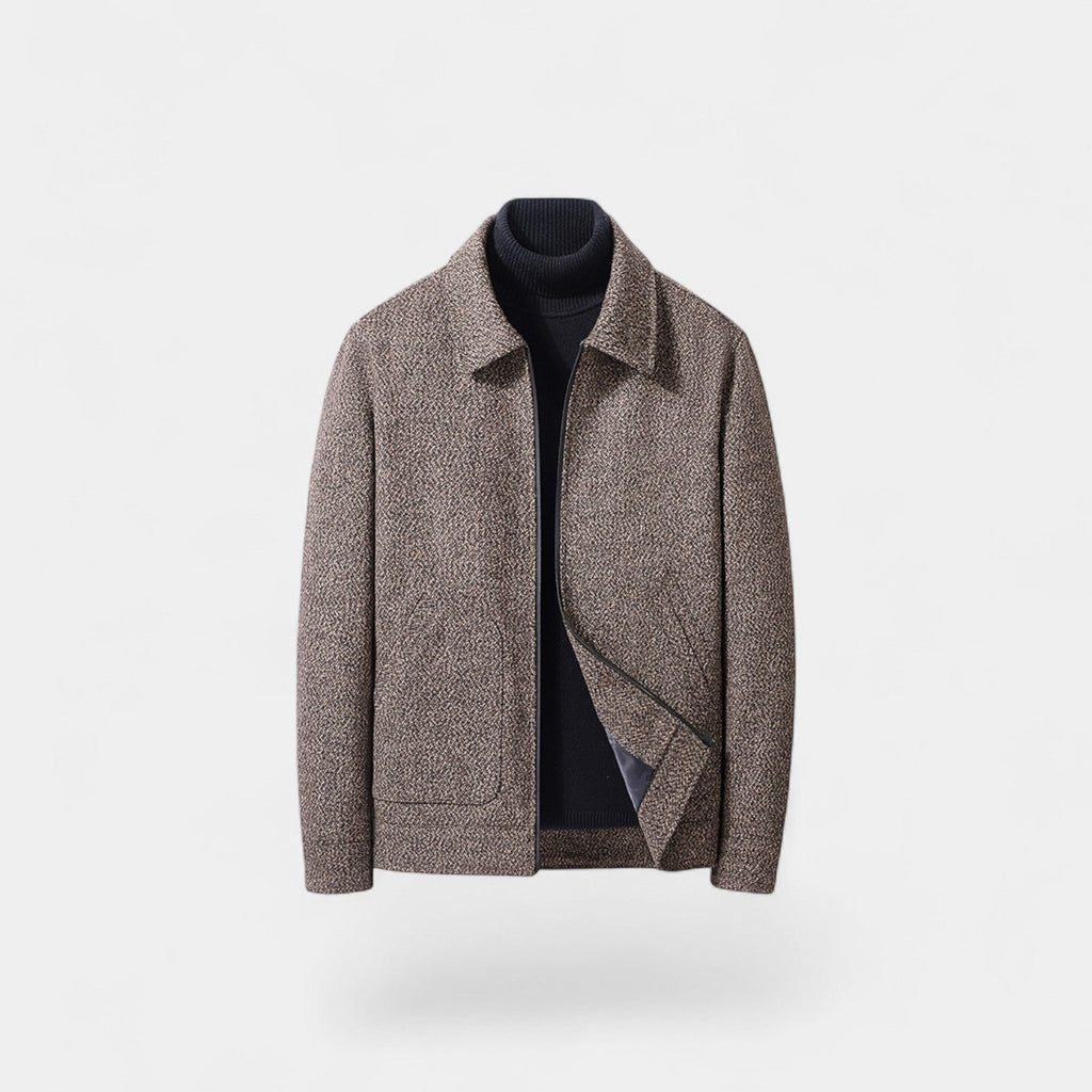 Manteau homme laine col montant
