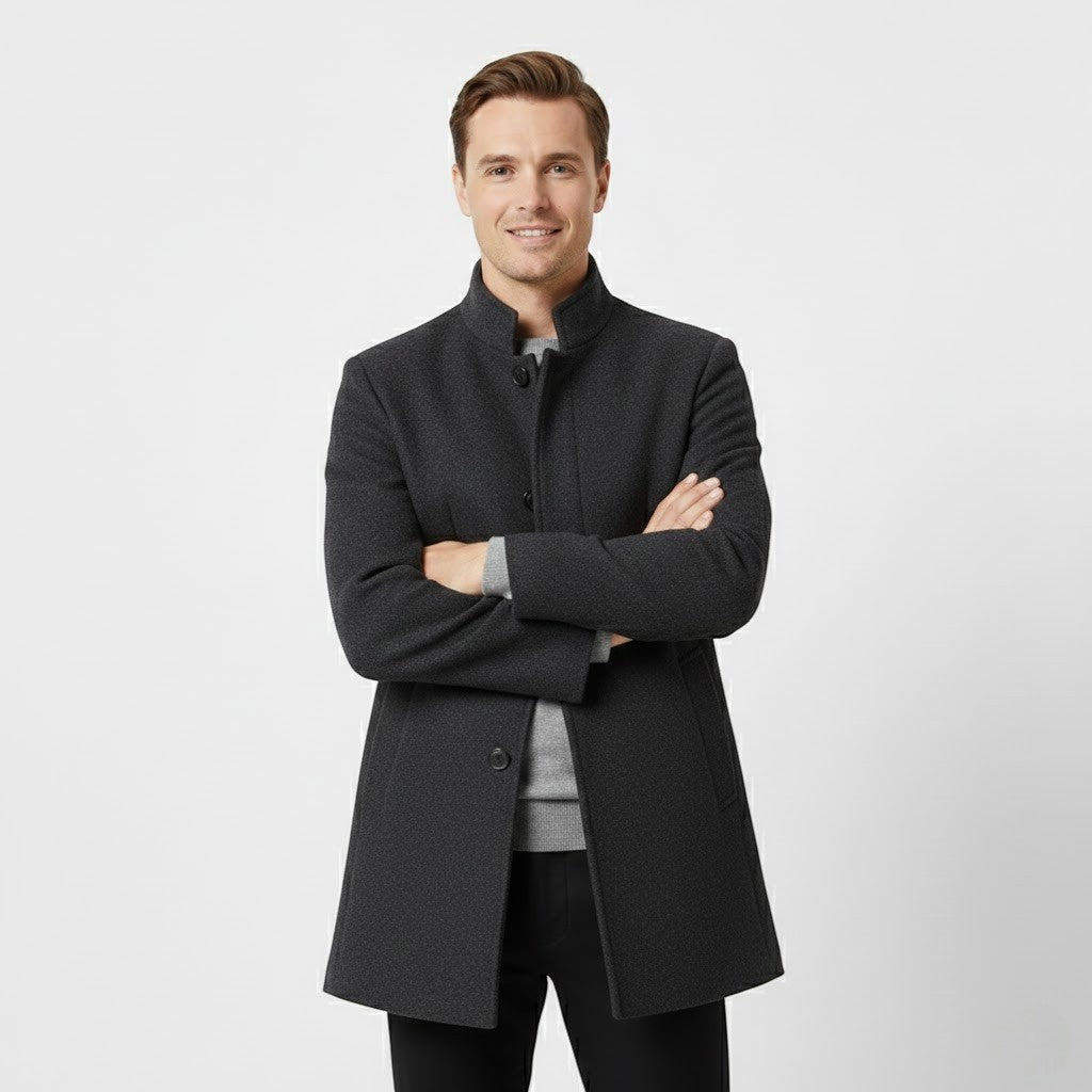 Manteau homme laine épaissie